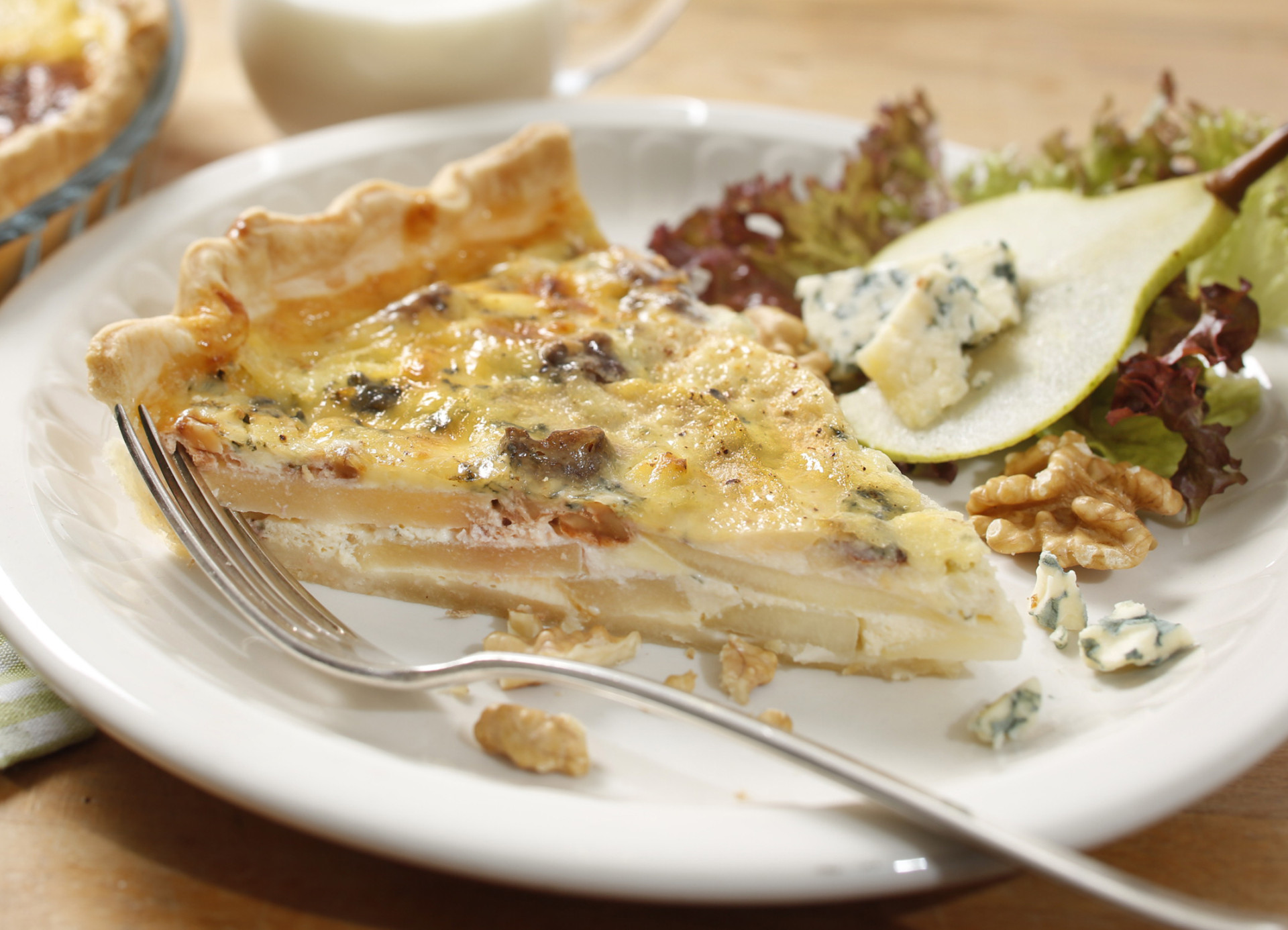 Birnentarte mit Blauschimmelkäse - Landgemachtes