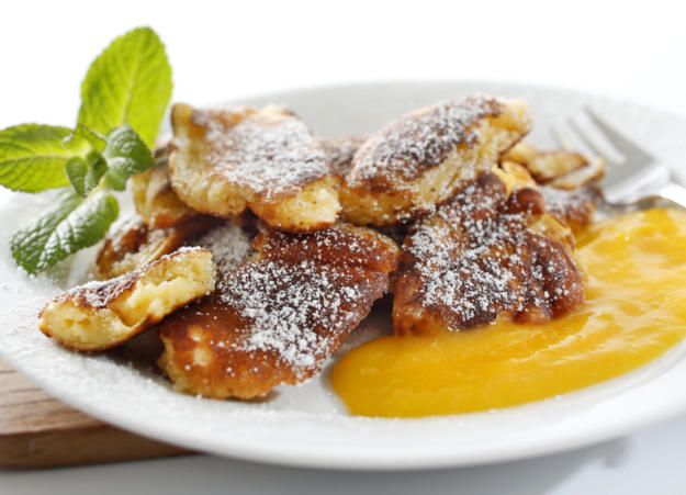 Mascarpone-Schmarrn mit Mangopüree