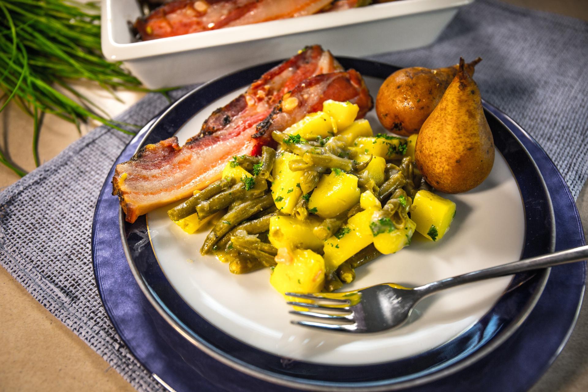 Bohnen, Birnen und Speck - Landgemachtes
