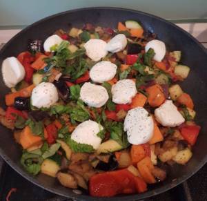 Mediterrane Gemüsepfanne mit Bärlauch