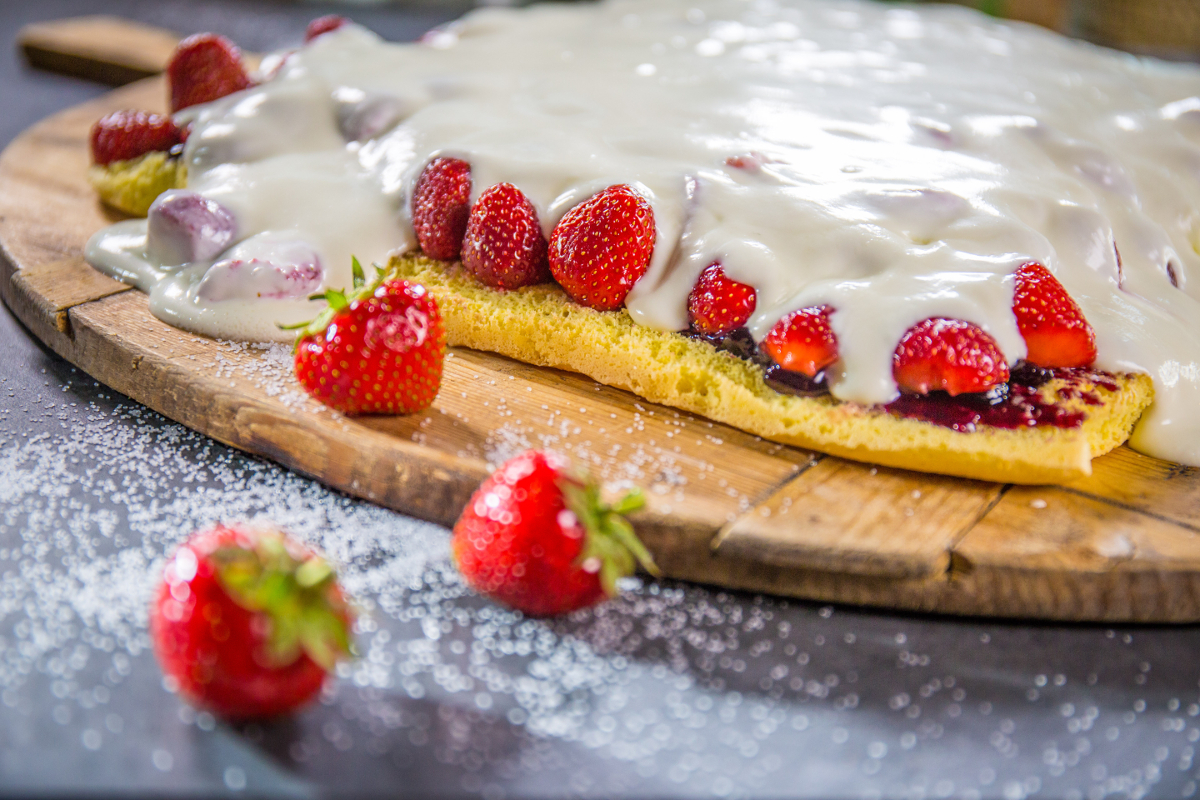 Erdbeer-Quark-Kuchen - Landgemachtes