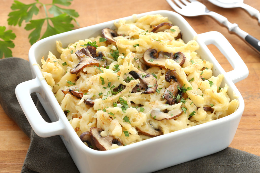 Pilz-Käsespätzle - Landgemachtes