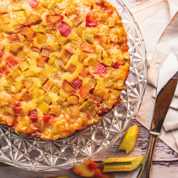 Rhabarberkuchen_Landgemachtes-37 Gestürzter Rhabarberkuchen