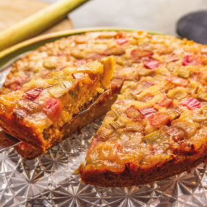 Rhabarberkuchen_Landgemachtes-38 Gestürzter Rhabarberkuchen