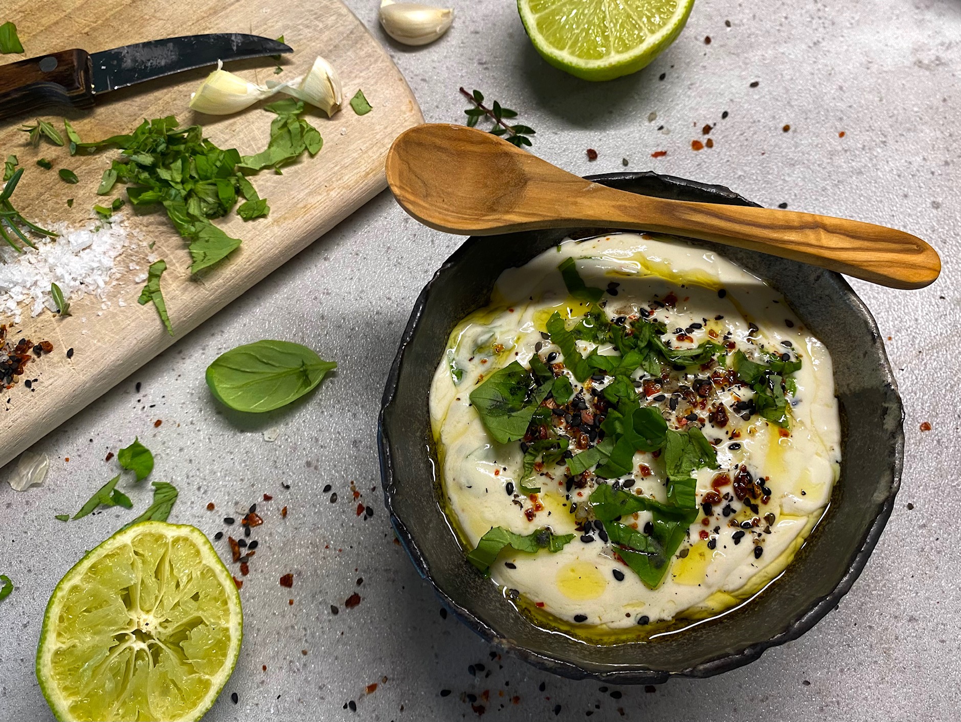 Sesam-Joghurt-Dip - Rezept von Landgemachtes
