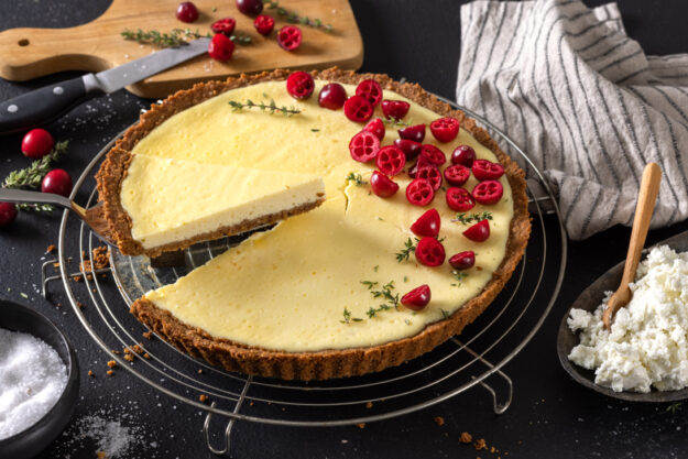 Frischkäse-Tarte süß-salzig Tarte mit Ziegenfrischkäse