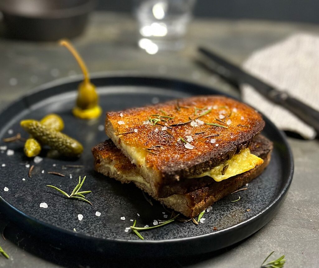Grilled Cheese-sandwich, Käsestulle, Käsebrot, herzhafter Snack