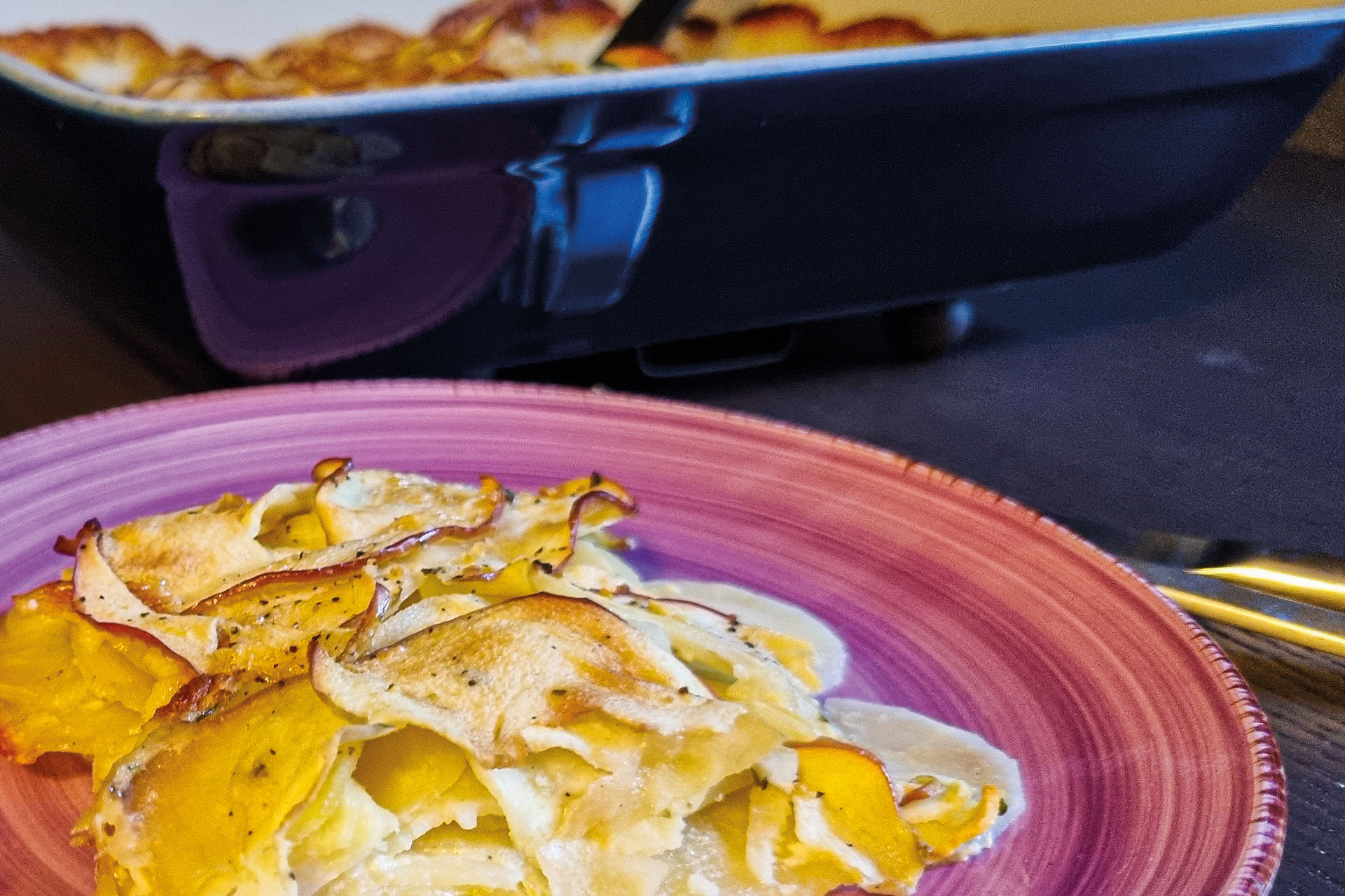 Pastinaken-Kartoffel-Gratin - Landgemachtes
