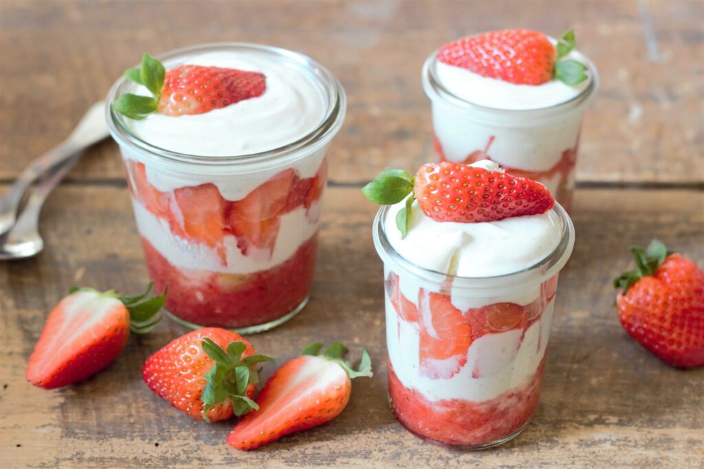 Rezeptvorschlag Erdbeer-Dessert im Glas