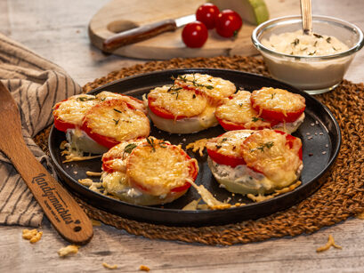 Kohlrabi-Tomaten-Medaillons