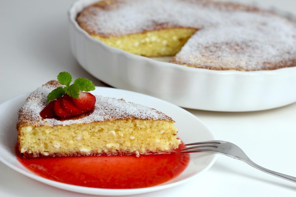 Saftiger Grießkuchen mit Quark Quarkkuchen mit Grieß