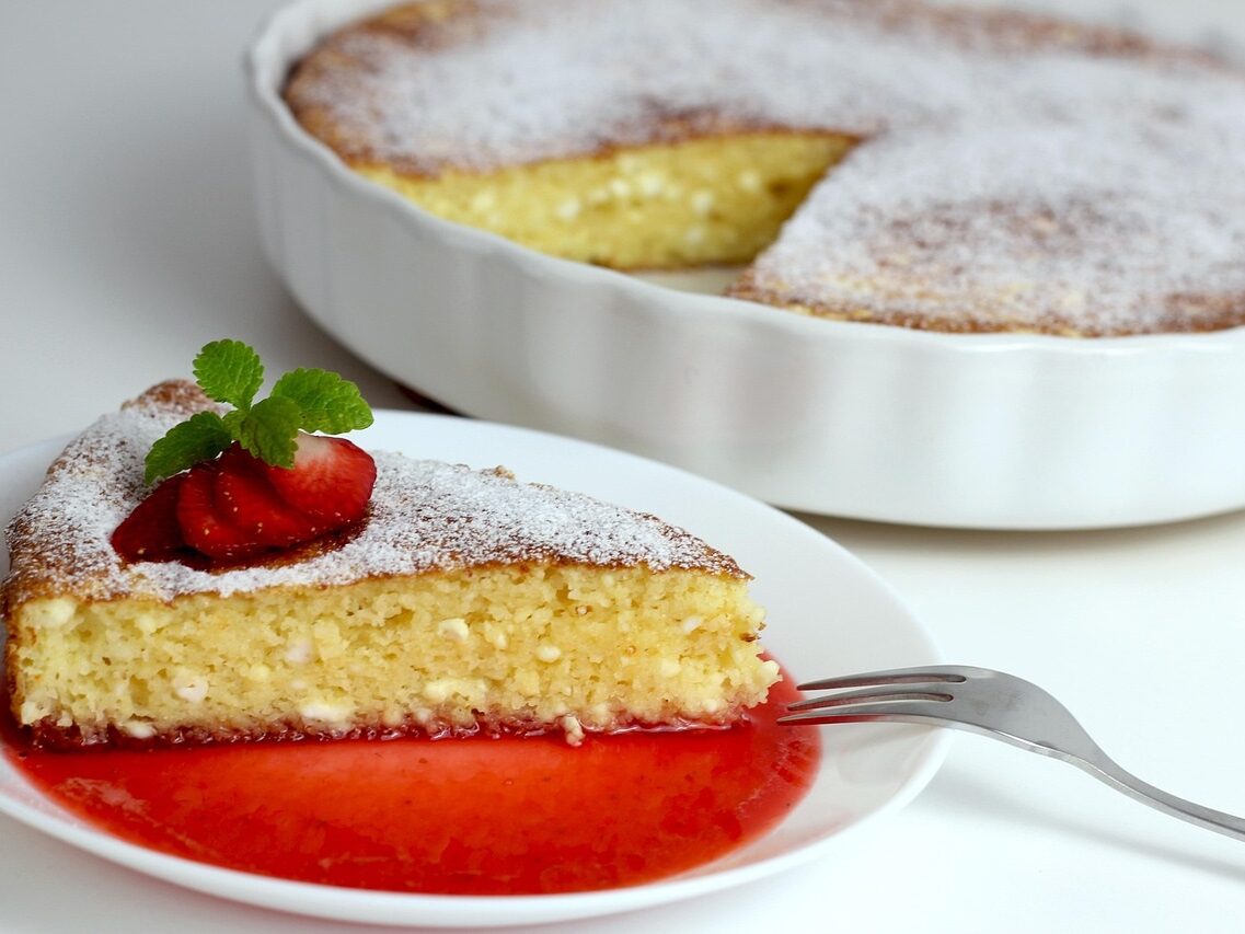 Quarkkuchen mit Grieß