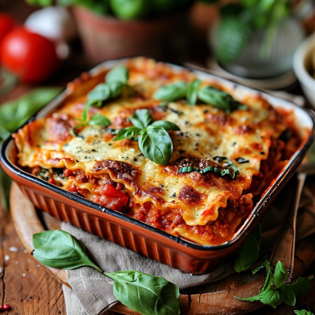 Grünkohllasagne mit cremiger Käse-Béchamel