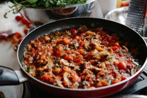 Tomaten-Linsen-Pfanne