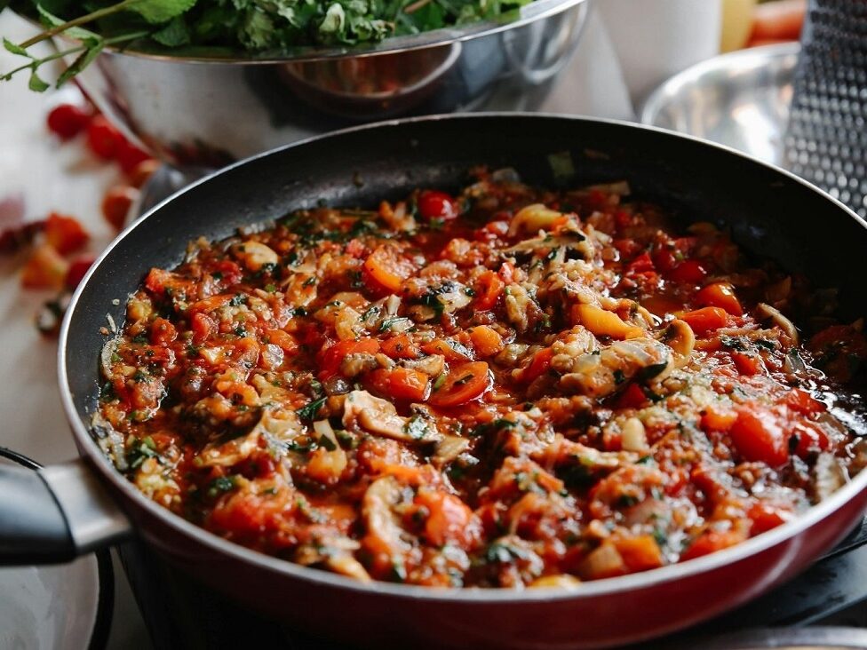 Tomaten-Linsen-Pfanne