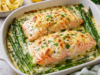 Grüner Spargel mit körnigem Frischkäse & Lachs (Airfryer)
