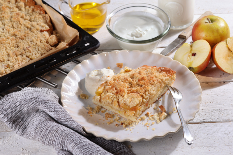 Apfel-Streuselkuchen aus Quark-Ölteig